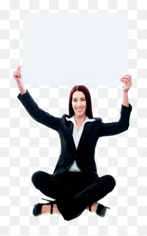 Download Business Women Holding Banner Png - Business Woman ClipartFlare.com 