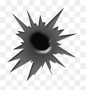 Bullet Hole On Body Png Clip Art Black And White Stock - Bullet ClipartFlare.com 