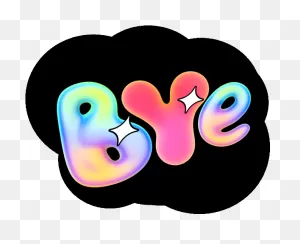 Bye Bye Text Sticker By V5Mt - Bye Bye Clipart - Full Size Clipart ClipartFlare.com 