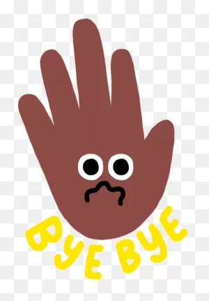 Sad Bye Bye Sticker By Maria Rodilla - Bye Bye Hand Gif - (880X908 ClipartFlare.com 