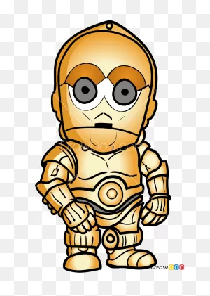 How To Draw C3Po Chibi, Robots