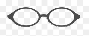 Round Cartoon Glasses - (1167X519) Png Clipart Download