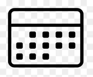 30-Day Calendar Of Events - Calendar Icon Black White Png Clipart ClipartFlare.com 