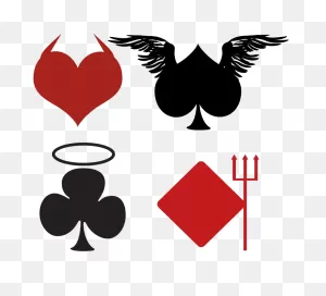 Free Clipart: Card Suits, Angelic Or Devilish | Londonlime