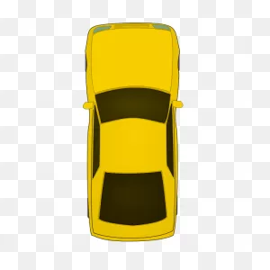 Yellow Car - Top View Remix | Free PNG-WebP