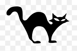 Elegant Cat Vector Silhouette | Public Domain Vectors