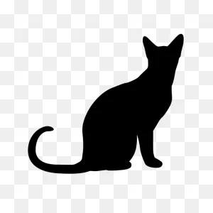 Sitting Cat Silhouette Vector Clip Art | Free Svg