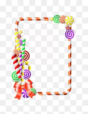 Lollipop Candy Cane Clip Art - Candy Borders Png Download - 772 ClipartFlare.com 