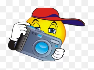Camera Clipart Cartoon - Smiley Face With Camera | Full Size Png ClipartFlare.com 