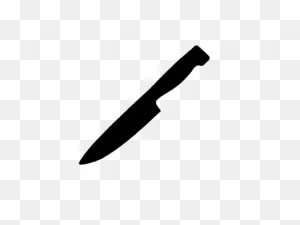 Kitchen Cartoon Clipart - Knife, Black, Line, Transparent Clip Art