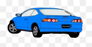Blue Car Clipart Back Car - Back Of A Car Clip Art - Png Download ClipartFlare.com 