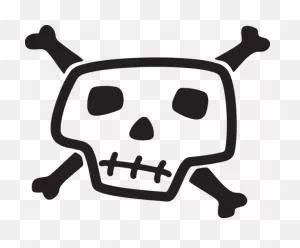 286Ca - Cartoon Skull And Bones