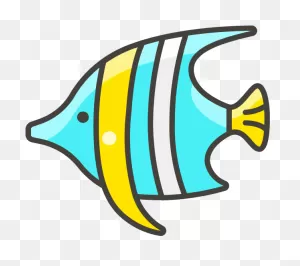 Tropical Fish Emoji Icon - Simple Cute Cartoon Fish Clipart - Full ClipartFlare.com 