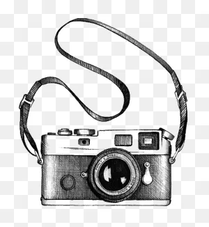 Drawing Clip Art Transprent Png - Camera With Strap Drawing ClipartFlare.com 