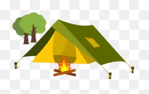 Camping Tent Clipart - Png Download - Full Size Clipart (#5451833 ClipartFlare.com 