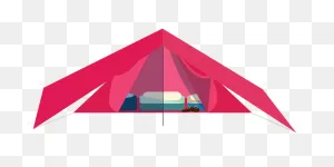 Graphic Camping Tent Hiking Mountains Outdoors - Illustration ClipartFlare.com 