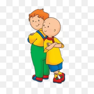 Caillou With A Friend Transparent Png - Stickpng