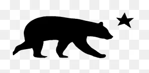 Clipart Flag Of California Star Bear Plot | Free PNG-WebP