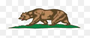 Grizzly Bear Silhouette Clip Art - California Bear And Star - Png ClipartFlare.com 