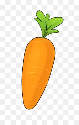 Cartoon Clipart Carrot - ClipartFlare