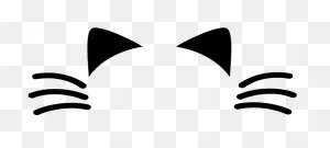 Monogram Frame Png - Cat Ears And Whiskers Clipart - Full Size ClipartFlare.com 
