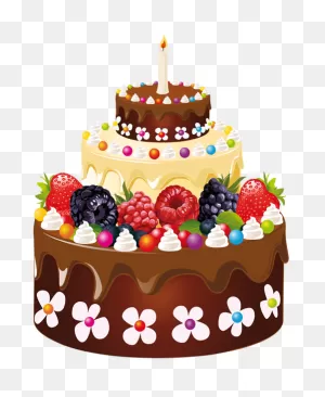 Birthday Cake With Candle Png Clipart Image | Birthday Cake With ClipartFlare.com 