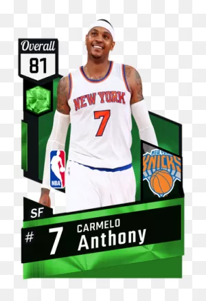 Carmelo Anthony (81) - Nba 2K17 Myteam Emerald Card - ClipartFlare