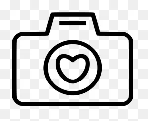 Camera Icon Clipart - Camera, Heart, Text, Transparent Clip Art