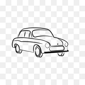 Vintage Car Vector Drawing | Free Svg