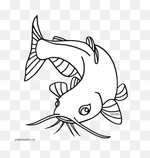 Catfish Clip Art | Fish Drawings, Drawings, Fish Art