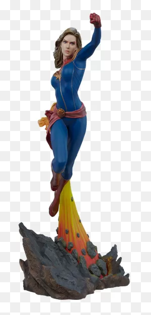 Captain Marvel Statue By ClipartFlare Collectibles