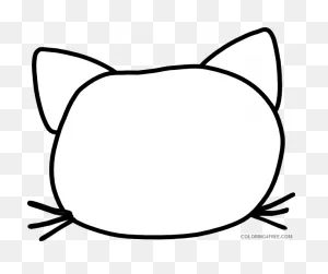 Cat Outline Coloring Pages Cat Head Outline Clip Art Printable ClipartFlare.com 