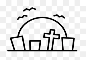 PNG-WebP Black And White Download Cemetery Clipart Scenery - Cemetery ClipartFlare.com 