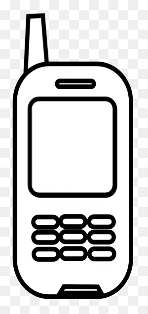Cell Phone Clip Art Black And White - Celular Blanco Y Negro ClipartFlare.com 
