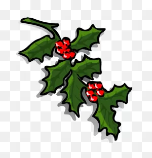 Christmas Holly Garland Clip Art N3 Free Image Download