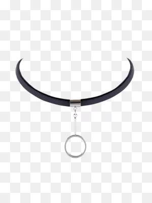 13% Off] 2021 Circle Leather Choker In Silver | Zaful