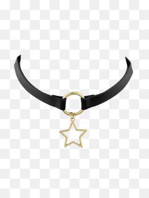 Star Faux Leather Choker Necklace [21% Off] | Rosegal