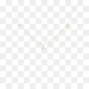 Three Diamond Choker Necklace - Stone And Strand