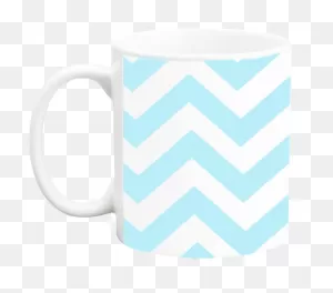 Blue Chevron Pattern Background Custom Coffee Mug - Coffee Mug ClipartFlare.com 