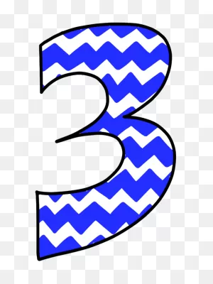Number 3 In Chevron Pattern Free Image Download