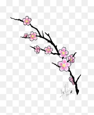 Cherry Blossom Tattoo Design By Caiojhonson On  | Cherry ClipartFlare.com 