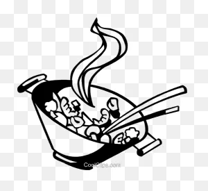 Chinese Food Cooking In A Wok Royalty Free Vector Clip Art ClipartFlare.com 