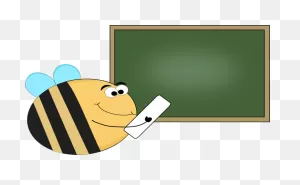 Bee Chalkboard Clip Art - Bee Chalkboard Image