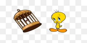 Looney Tunes Tweety And Cage Cursor – Custom Cursor