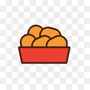 Chicken Nugget Background Clipart - Chicken, Food, Yellow ClipartFlare.com 