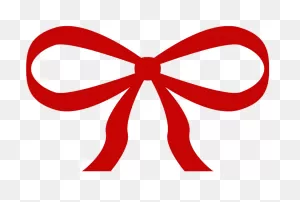 Red Christmas Bow Clipart - Ribbon Bow Flat Vector - Png Download ClipartFlare.com 