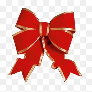 Xmas Bow Png Ribbon With Transparent Background