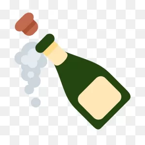 Bottle With Popping Cork Emoji Clipart. Free Download Transparent ClipartFlare.com 