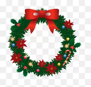 Christmas Wreath - Free Vector Graphic On ClipartFlare