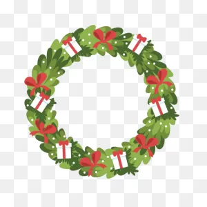 Christmas Wreath Gift Boxes Red Bows Icon 7 #ad , #paid, #paid ClipartFlare.com 